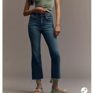 Good American (Anthropologie) Good Legs Crop Mini Boot Leg Jeans. Size 4